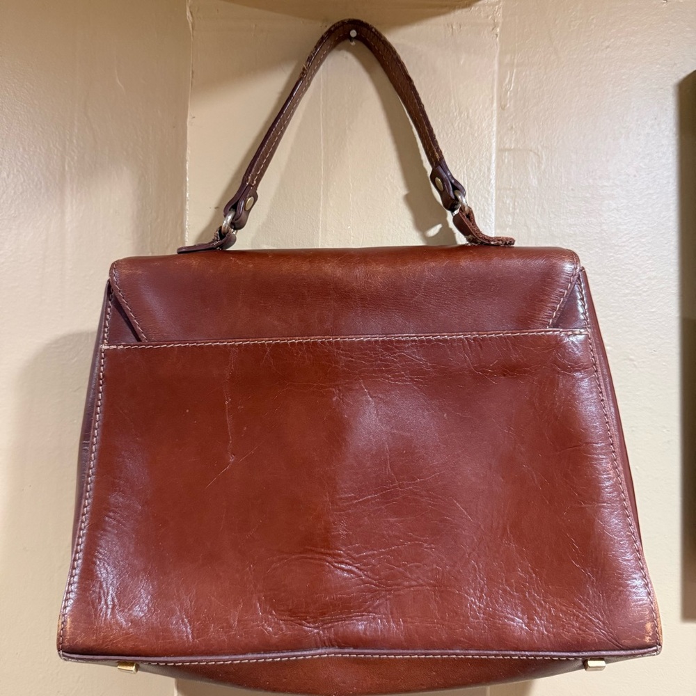 Vintage Etienne Aigner Brown Leather Handbag - Picture 2 of 8